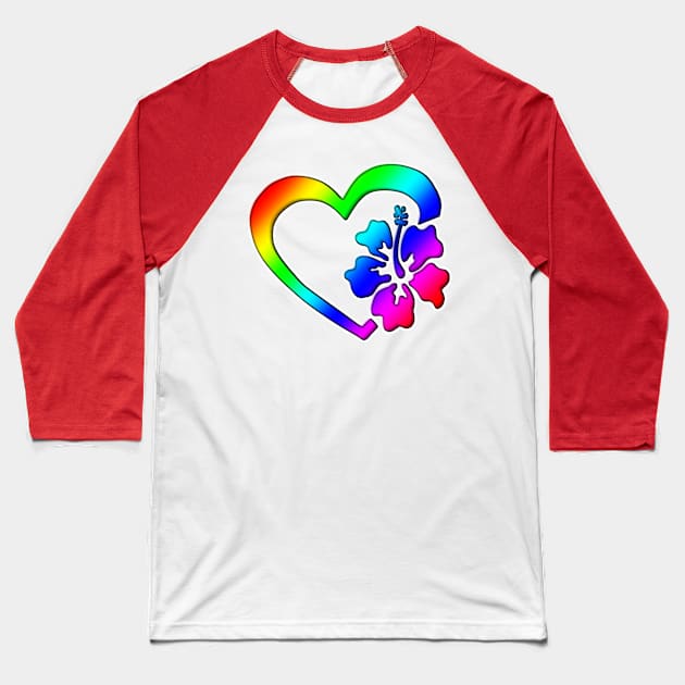 Hawaii heart Baseball T-Shirt by davidfeci